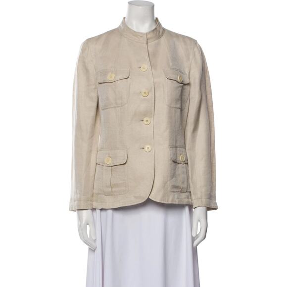 Lafayette 148 Linen Utility Jacket size 16 beige - Picture 1 of 9